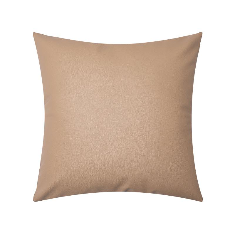 New Lychee Leather Pillowcase Texture Multi-color Light Luxury Imitation Leather Waterproof Living Room Sofa Pillowcase Waist Pillow Cushion