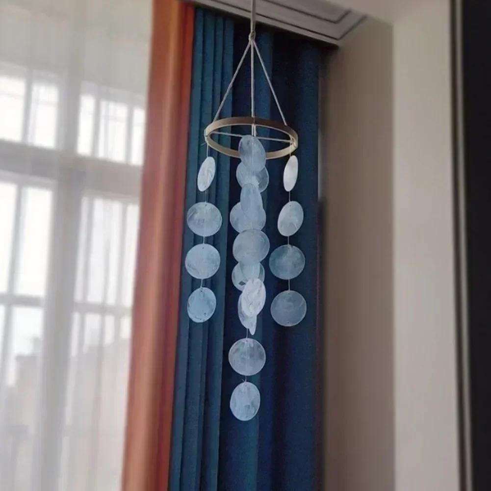 Decoratieve Schelp Windgong 1 Pak voor Buiten Tuin Ophanging met Ontspannend Geluid voor Veranda Terras Balkon Raam