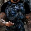 Men's Graphic Animal Tiger T-shirt Short Sleeve T-shirt 3D Printing Crew Daily Designer Sports Outdoor Holiday Summer Clothing