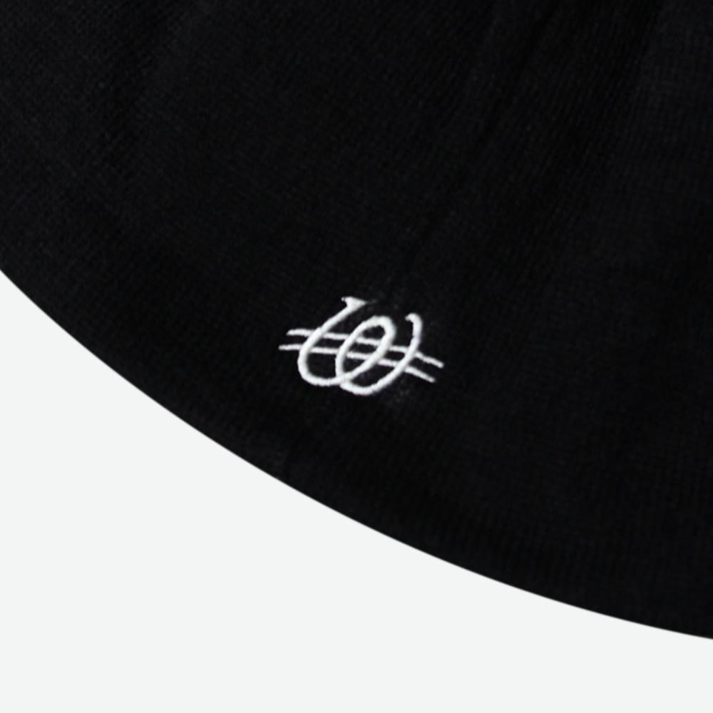 Wieoldeuwoldeu Heart Wave Logo Beanie Black