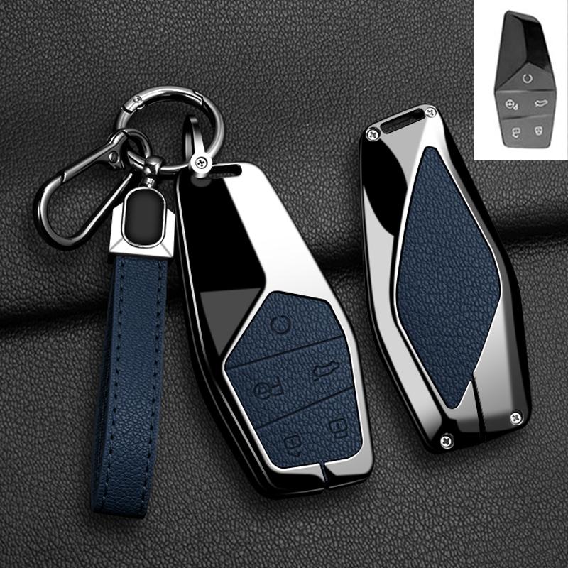 Zinc Alloy Car Key Case Fob For Mg One Remote Protection Cover Shell Keychain Ring Holder In