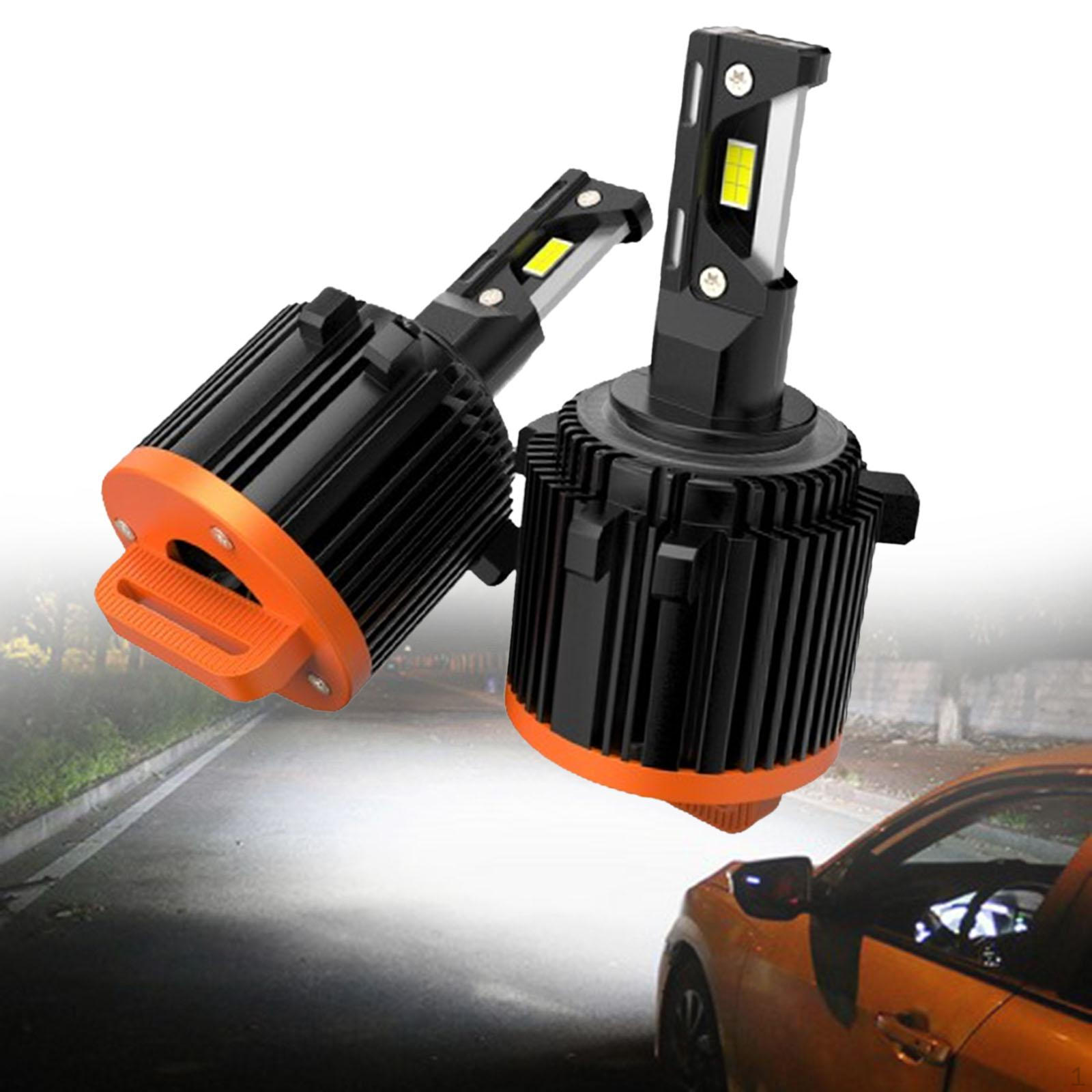 

2x LED Headlight Bulbs 5000LM Easy to Install Accessories Lightweight 6500K Replacement Bright Light