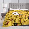 Super Soft Blanket Kids Decorative Cute Cartoon Duck  Throw Blanket  Flannel Bedspread For Bedroom Funny Sofa Bed Cover