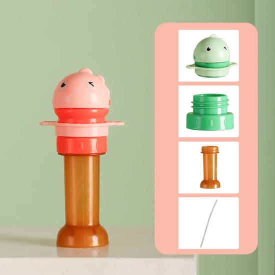 Yousheng Water Bottle Spout Conversion Cap with Straw Cartoon Dinosaur Drink Bottle Spout Adapter Universal Reusable Spill-Proof Juice Bottle