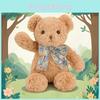 Broken Bow Flower Baby Cuddly Bear Plush Toy Short Pile Material Kids Doll Gift