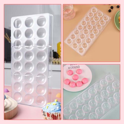 Liroyal Hemisphere Chocolate Mold, 3D Cake Mold, Clear Chocolate Mold, DIY Valentine's Day, Birthday, Candy Mold, Baking Mold, Home & Commercial Use,