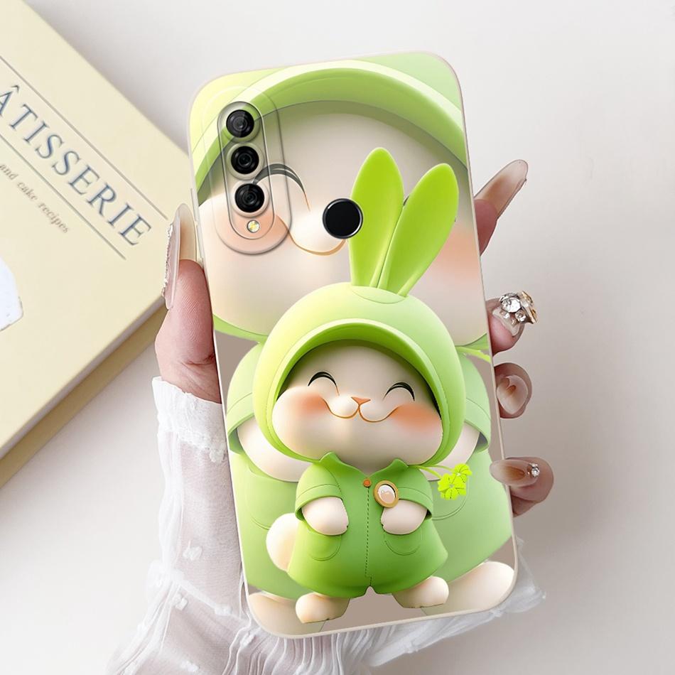 For Huawei Y6p MED-LX9 MED-LX9N New Cute Rabbit Cat Cartoon Case For Huawei Y6P 2020 Lens Protective Soft Silicone Phone Cases