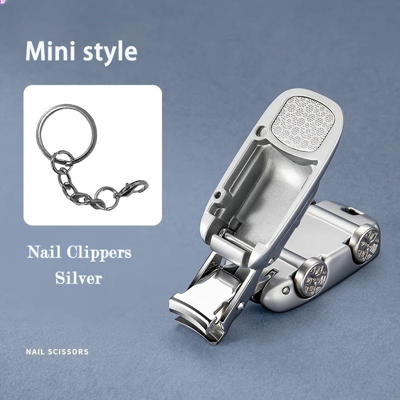 

Усовершенствованные складные кусачки для ногтей в автомобильном стиле, ультраострые кусачки для подстригания, изготовлены из нержавеющей стали, подходят для ногтей рук и ног серебряный