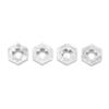 4PCS 116 RC Hex Coupler Zinc Alloy Silver RC Wheel Hex Hub Adapter for SCY 16101 16102 16103 16201