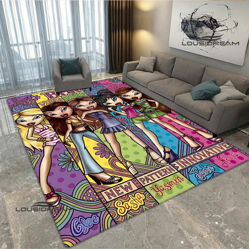 Bratz kawaii printed carpet Non-slip carpet outdoor carpets area rug Home bedroom decor rug for bedroom birthday gift