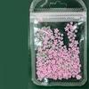 400Pcs 3D Flower Nail Charms,Resin Flower Nail Gems Nails Art Rhinestones Flower Nail Supplies for Women Girls Gifts