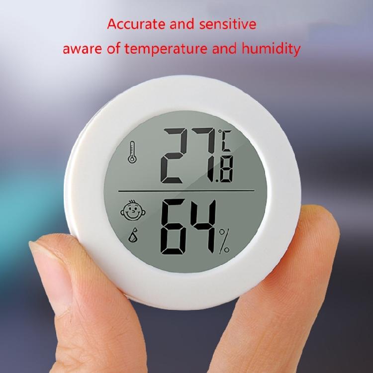 Round Temperature Humidity Meter Gauges Monitors Large LCD Display for Office