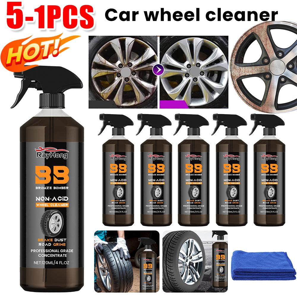 Automobil Radreiniger 120ml Kraftvoller Bremsenreiniger Spray Autowäsche Radreinigungs-Spray zur Reinigung von Rädern und Reifen