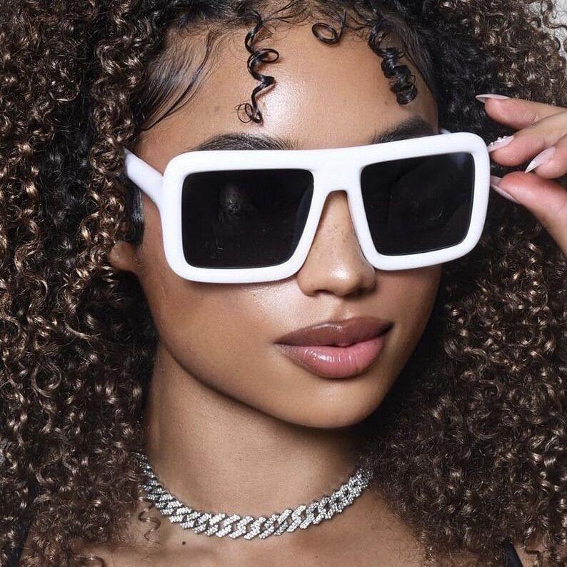 2024 Retro Oversized Square Sunglasses – Trendy Internet Celebrity Street Style for Women