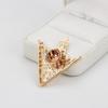 Vintage Floral Triangle Brooch Pin Elegant Hollow Crown Design for Casual Attire & Music Festivals Versatile Accessory