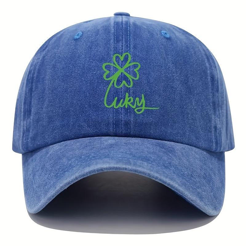 Lucky Clover Washed Baseball For Men Women Couple HatCap Adjustable Unisex Vintage Dad Hat UV Protection Sun Hat