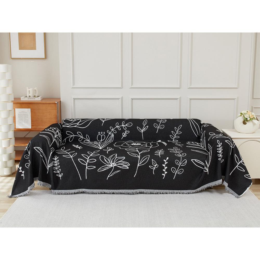 Double-Sided Chenille Sofa Cover Cloth Four Seasons Universal Simple Modern Love Sofa Cover All-Inclusive Universal Backrest Blanket