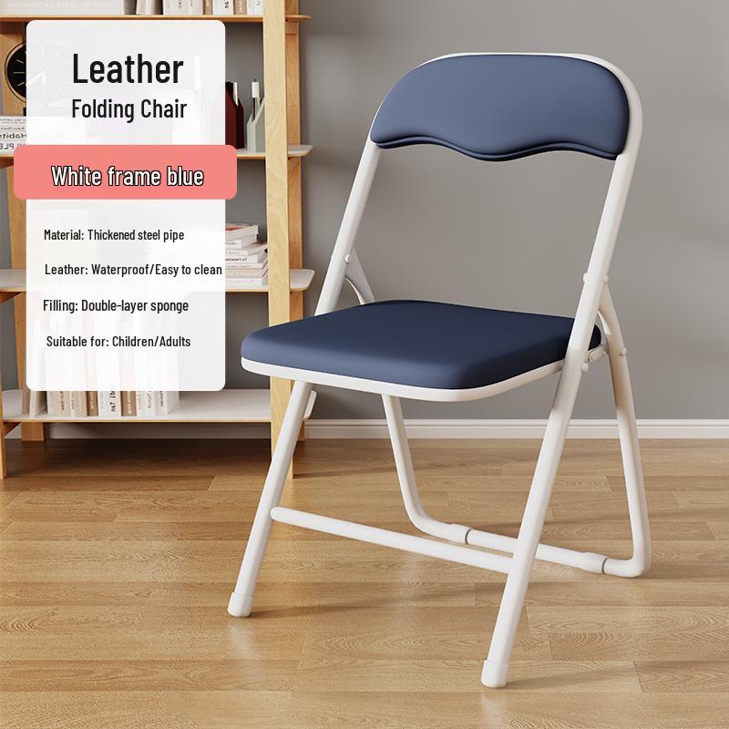 Portable Folding Chair with Backrest - Ideal for Home, Office, Dorm, or Dining