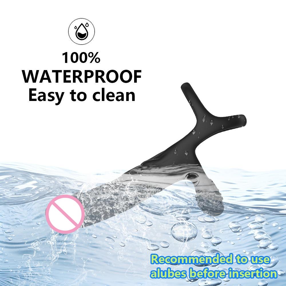 Wearable Vibration Semen Lock Ring Butt Plug Realistic Dildo Anal Prostate Climax Massager Sex Toys Cock Penis Ring Waterproof