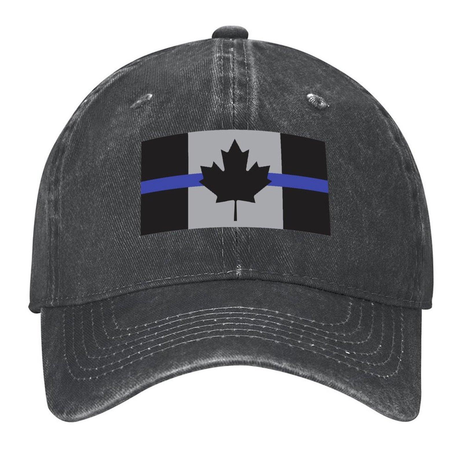 

2026 Canada Subdued Flag Blue Line Baseball Cap Hat Baseball Cap Wild Ball Hat Hat Men Mountaineering Female Men s