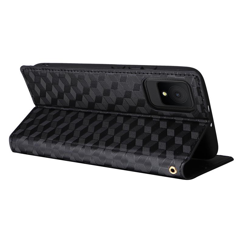 TCL 502 Leather Case: Multifunctional with Card Slot, Magnetic Stand, Protective Shell.