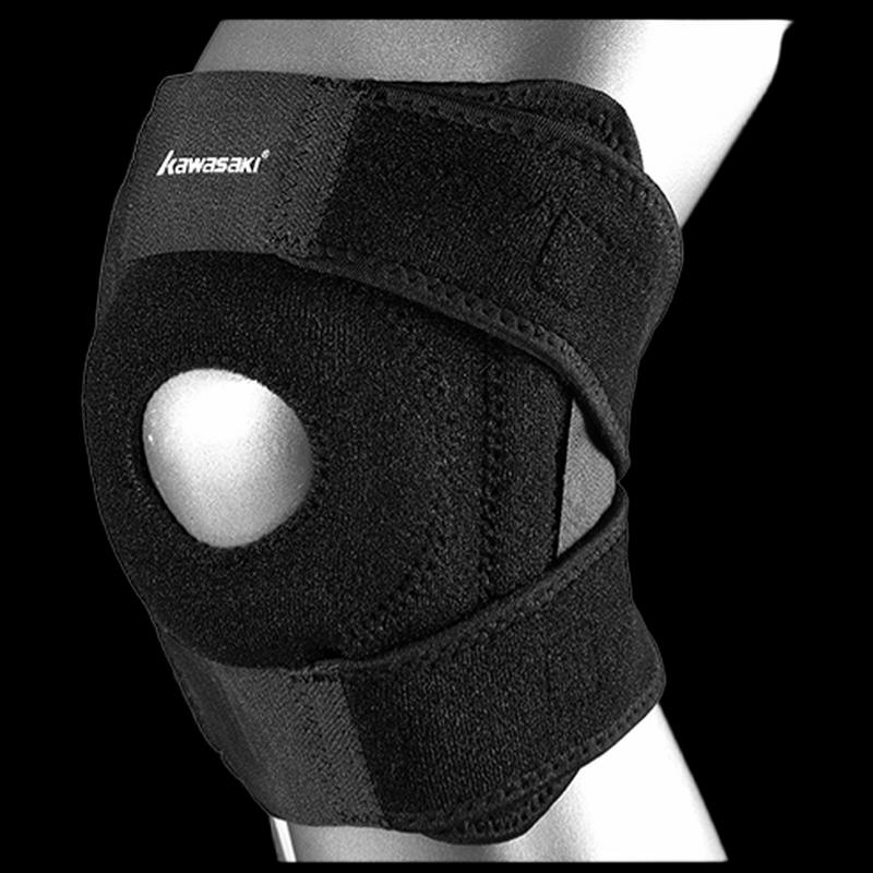 Kawasaki KF-3402 Open Patella Knee Brace, Black (Pair)