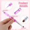 4 Pcs French Brush for Nails with Dotting Tool, Gel Acrylic Brush for Nail Detailed Designs, Two Way DIY Gel Nail Brushes Professional Manicure