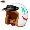 Newly Launched Vintage Motorcycle Helmet DOT Certified Synthetic Leather  3/4 Helmet Jet Mask Helmet 508