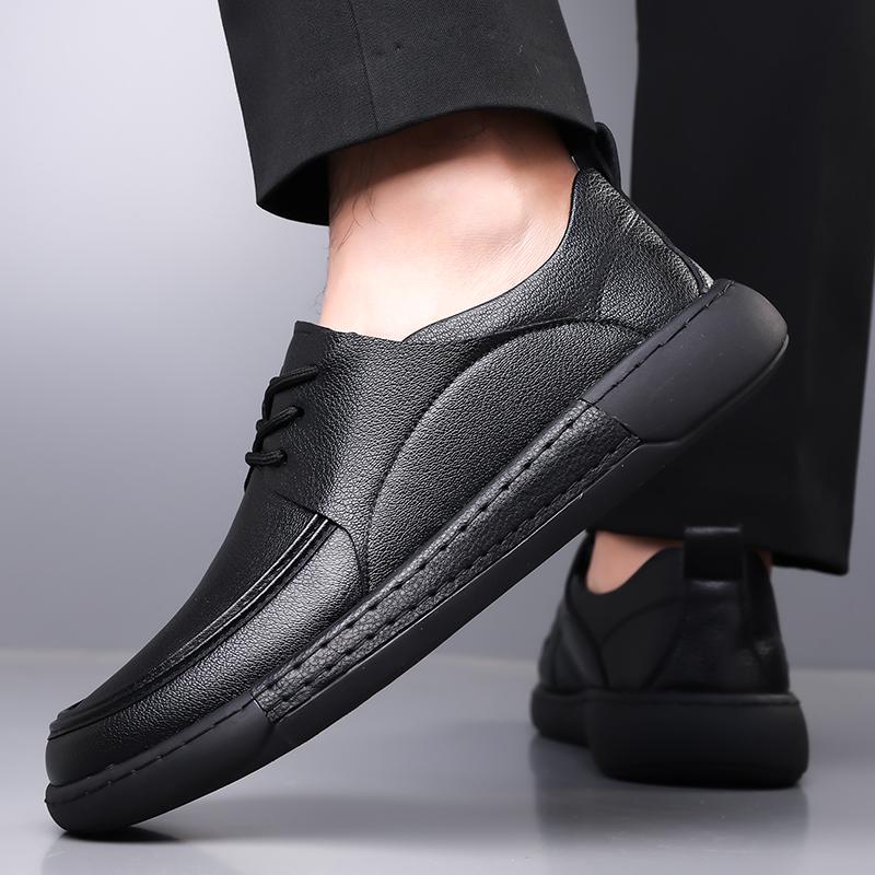 Fashion Business Flat Brown Oxford Lace Up Mens Leather Shoes Fashion Driving Shoes Man Loafers Comfortable Men's Casual Shoes Moccasins