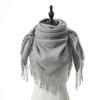 New Solid Color Wool Square Scarf Women's Imitation Cashmere Autumn and Winter Warm Scarf Cashmere Shawl