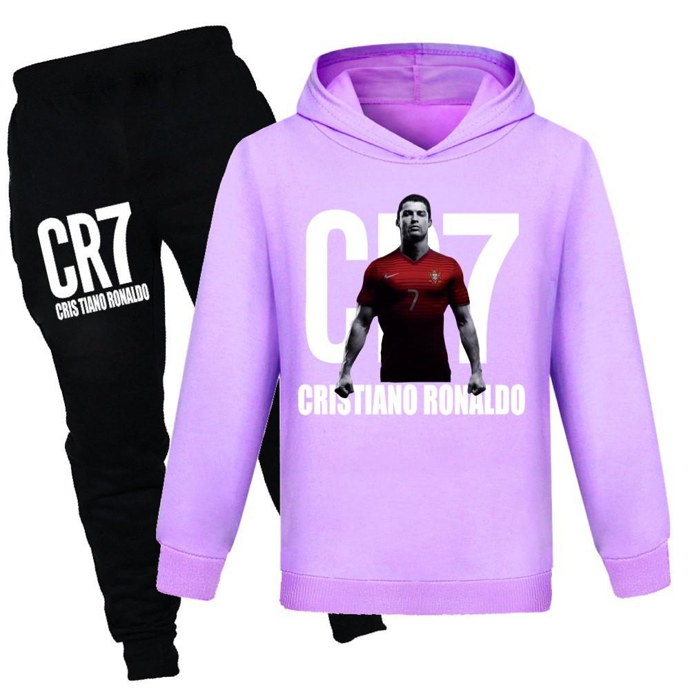 Kinder Frühjahrs- & Herbst-Kapuzenpullover & Lange Hosen Set