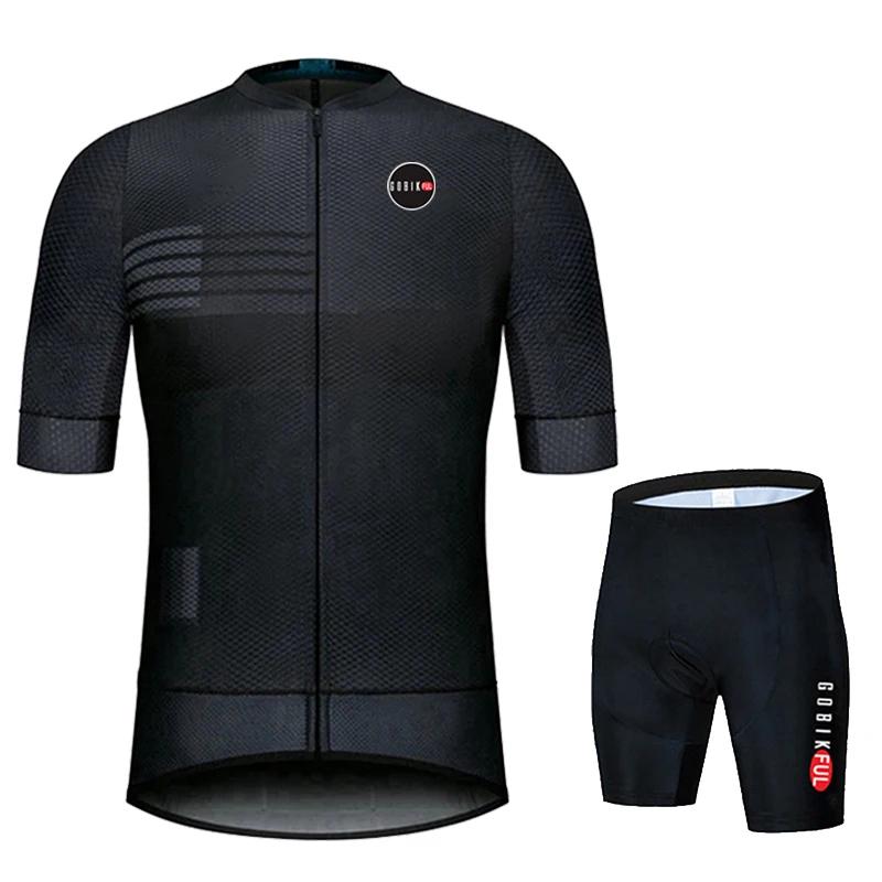 2026 Gobikful Set Maglia Ciclismo Uomo Abbigliamento Estivo Ciclismo Magliette Bici da Strada Completo Pantaloncini con Bretelle Bici MTB Ropa Ciclismo Maglia