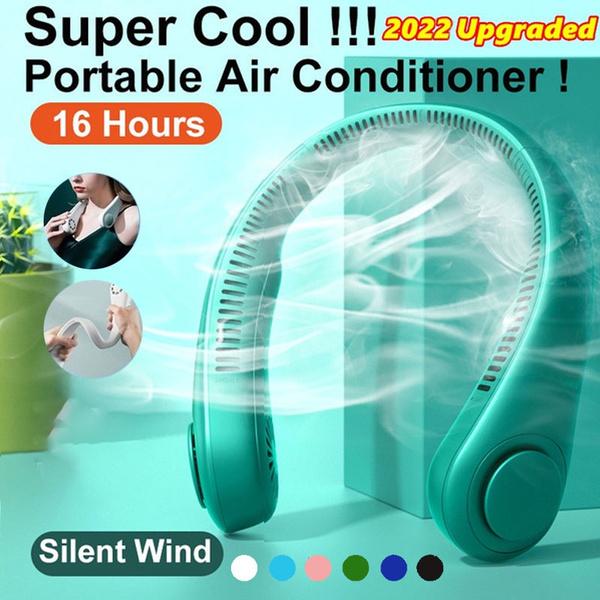 3500mah Lazy Leafless Hanging Neck Fan Usb Charging Wearable Neck Hanging Fan Leafless Fan USB Mini Necklace Fan Traveling Indoor Outdoor Sports Fans