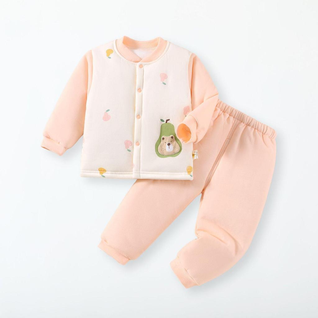 Autumn Winter Padded Baby Clothes Set for Boys & Girls - Warm Cotton Separates