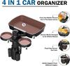 Car Cup Holder Extender 360 Degree Rotating Detachable Multifunctional Car Seat Snack Tray Drink Holder For Travel Truck And Road Trip Use