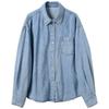 Damen Denim-Hemd mit Strasssteinen, lockere Passform