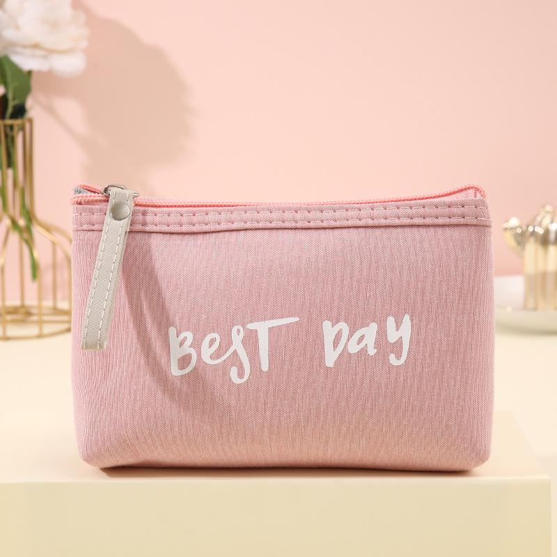 Compact Multi-functional Canvas Cosmetic Bag & Pencil Case for Women and Students