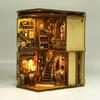 QmXCyzl Wooden DIY Dollhouse Kit with Miniature 3D Book Holiday Architectural Scenario Book Stand, Gift, (Antique Collection)