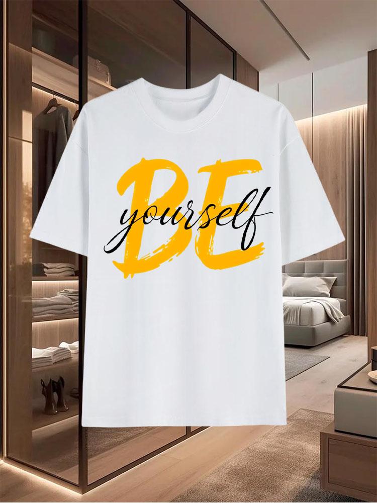 2025 Summer New Men's Cotton T - Shirts Casual and Loose - Fitting Short - Sleeve Styles