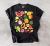 Tropical Fruit Lover Tee, Watercolor Fruit Shirt, Summer Beach Shirt, Exotic Fruit Graphic Tee