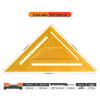 12-inch Aluminum Alloy Black Metric/Imperial Triangle Ruler - 90°/45° Right Angle, 7-inch Woodworking Triangle Plate