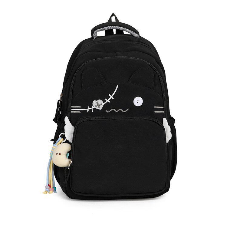Schoolbag Large-capacity Casual Backpack College Student Schoolbag Cat Cute Cute Female Campus Simple Niche Design Bag