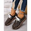 Plus Size Ethnic Style Lace-up Shoes Women's Low-top Letter Colorful Graffiti Canvas Flat Shoes