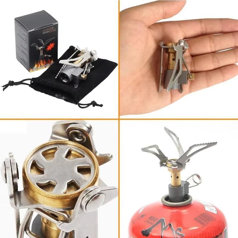1 Piece Camping Stove Integrated Folding Stove Mini Stove Camping Outdoor Survival Kit Portable Pocket Stove Camping Picnic