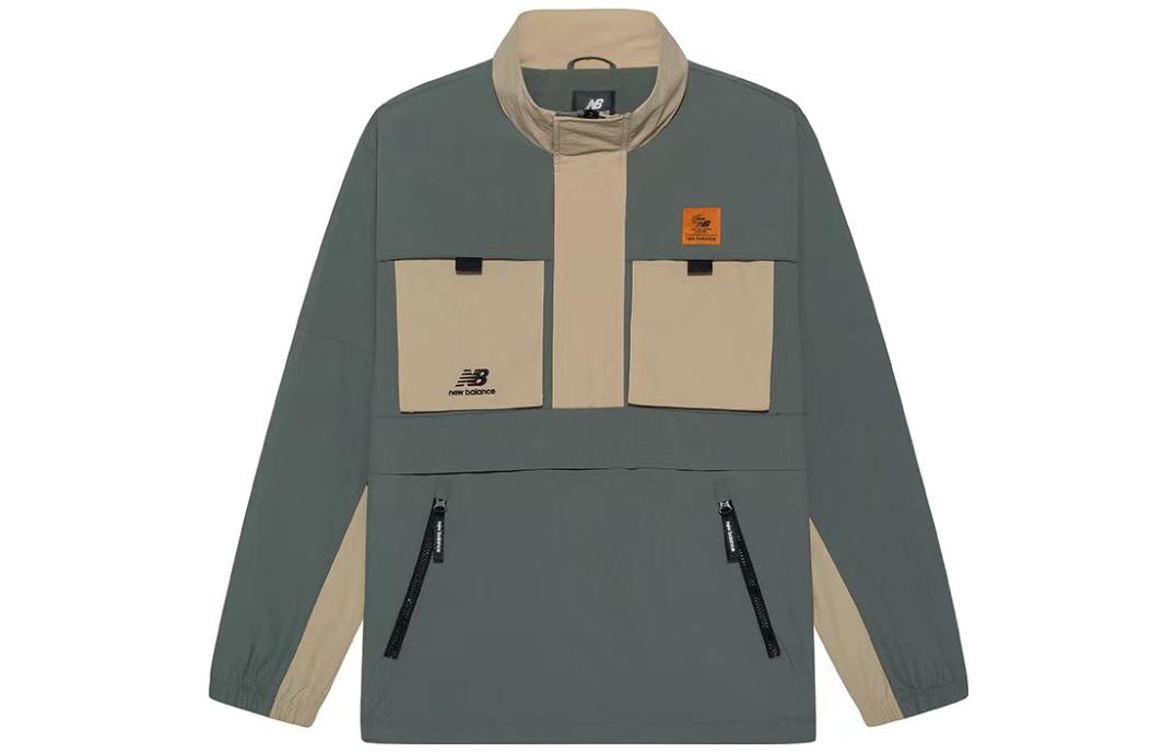 New Balance Jackets Unisex Green Stand Collar Moderate Workwear NAA56143-KH M