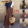 Fashion Summer Spring Short Sleeve O-Neck Casual Dresses Unique Design