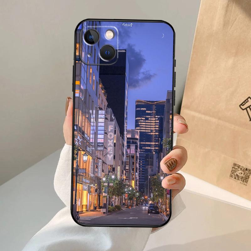 Manga Anime Street Phone Case For iPhone 17 Air 16 14 13 12 11 15 Pro Max 13 12 mini 15 16 Plus 16e Cover Coque