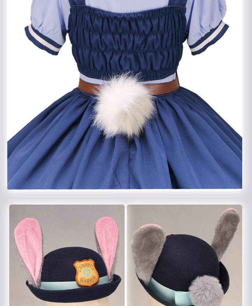 Judy Hopps Zootopia Police Officer Cosplay Costume for Women