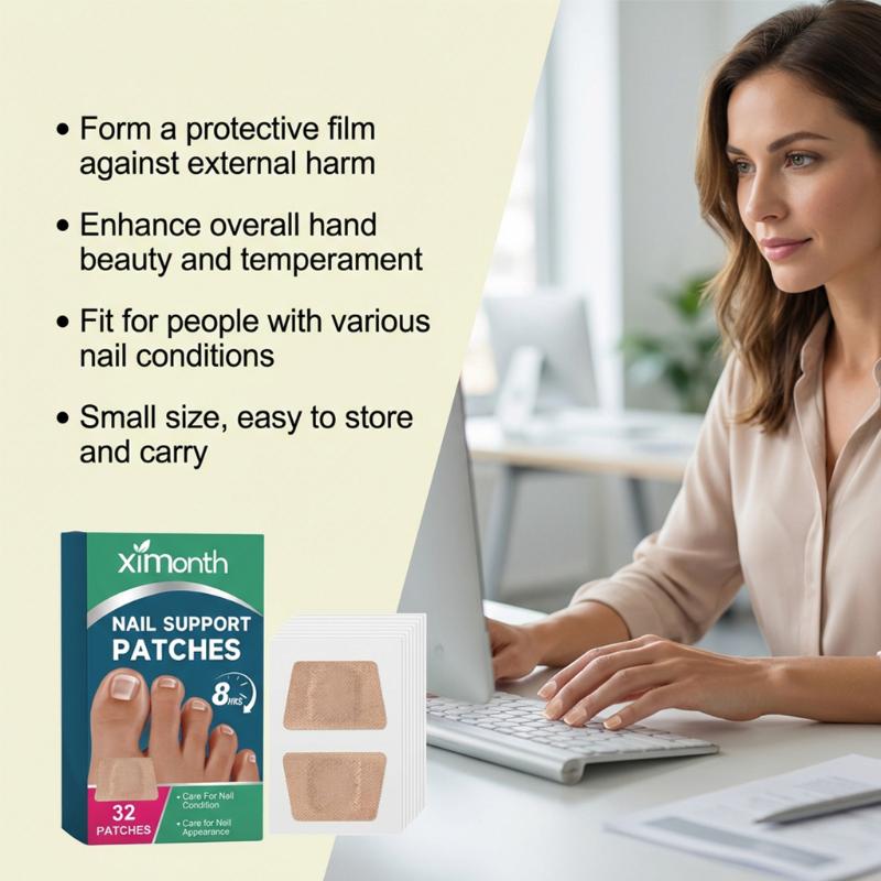 

32Pcs Lightweight Breathable Natural Toenail Care Patches Clean Nourish Toenails Soften Gentle Nail Toenail Nourish Stickers one size