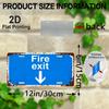 D Flat Printing Vintage Distressed Fire Exit Safety Sign Aluminum Tin Painting License Plate Style Industrial Safety Emerg